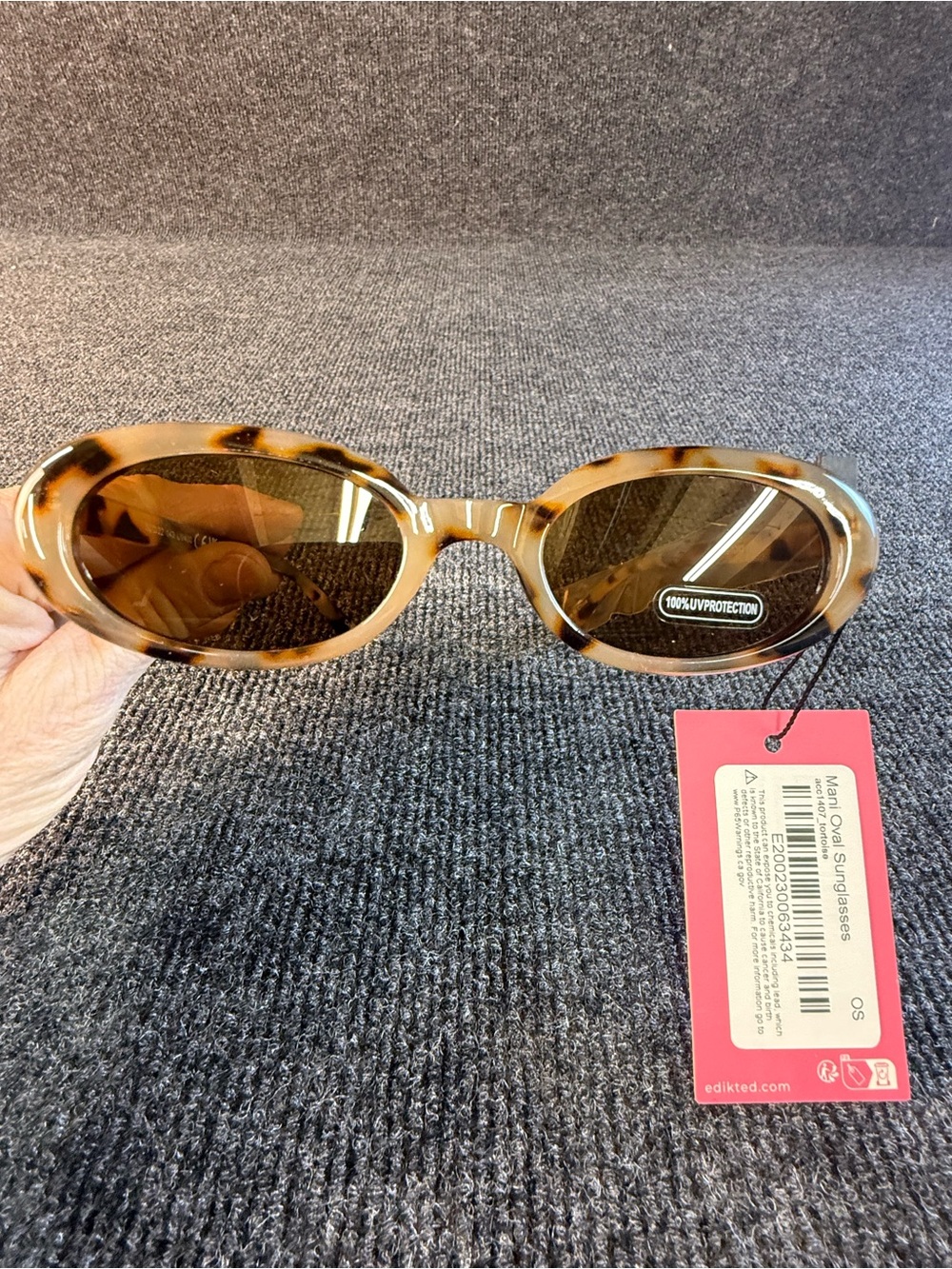 Tortoiseshell Oval Women's Sunglasses Edikted